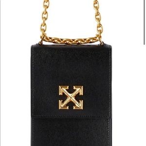 Off - White Black Jitney Vertical Phone Pouch